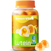 Front view of Sugar Free Lutein Gummies orange flavor bottle