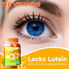 Ingredients panel showing lutein, zeaxanthin and polyphenols