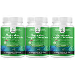 Front label of sugar-free magnesium glycinate chewables