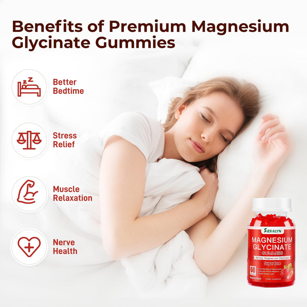 Sugar free magnesium glycinate gummies with xylitol sweetener
