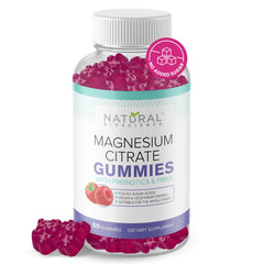 Sugar-free magnesium gummies bottle on white background