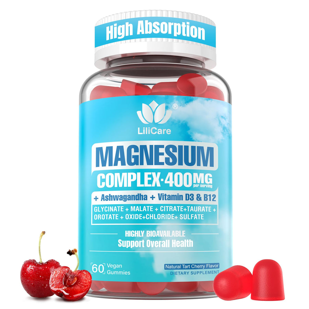 Sugar Free Magnesium Gummies for Women – 400mg per serving, 8 forms