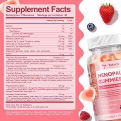 Box and bottle packaging of Sugar Free Menopause Gummies