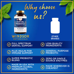 Sugar-free natural peppermint dental probiotics