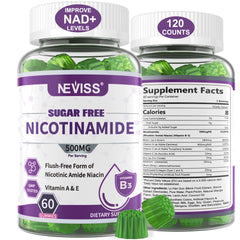 Sugar free Nicotinamide 500mg gummies cranberry flavor close up