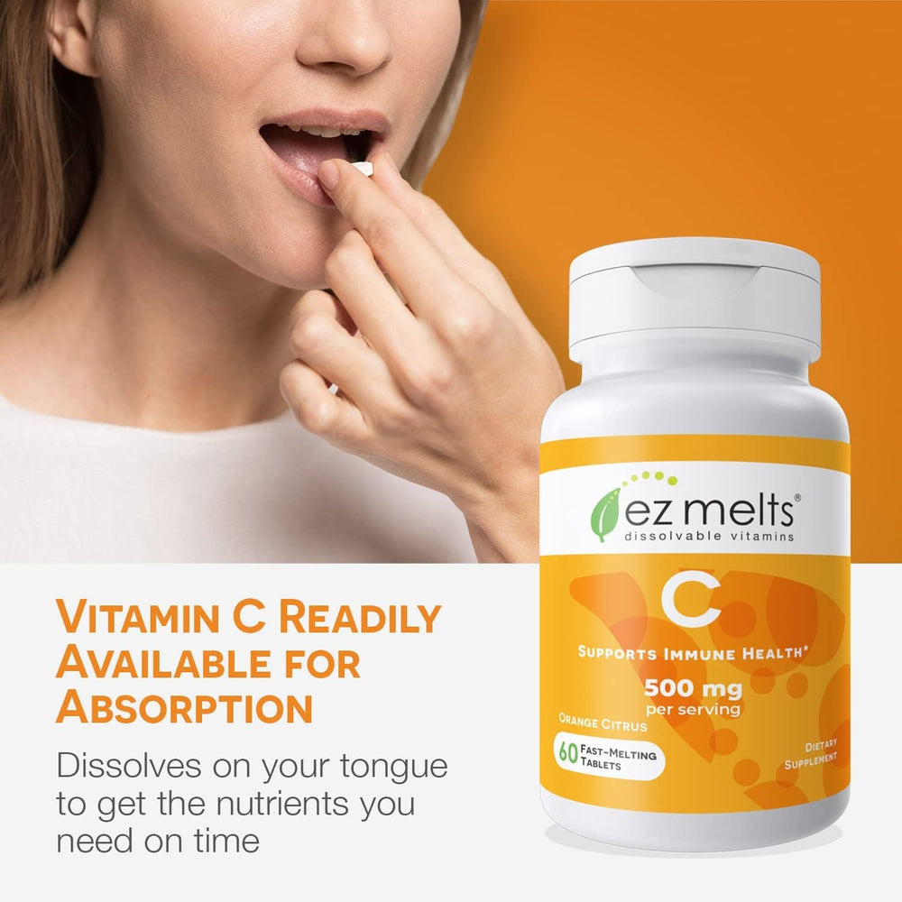 Sugar-free orange-flavored Vitamin C tablets