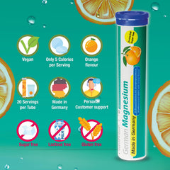 Sugar-free vegan orange magnesium tablets