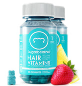 SugarbearHair front packaging showing two bottles and certification badges