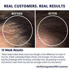 Vegan B12, MSM and omega-3 ingredients in SugarBearPro