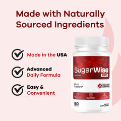 SugarWise Pro Capsules bottle with 300 capsules
