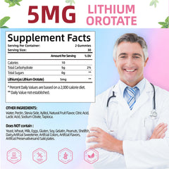 Close-up of product label showing 60 counts