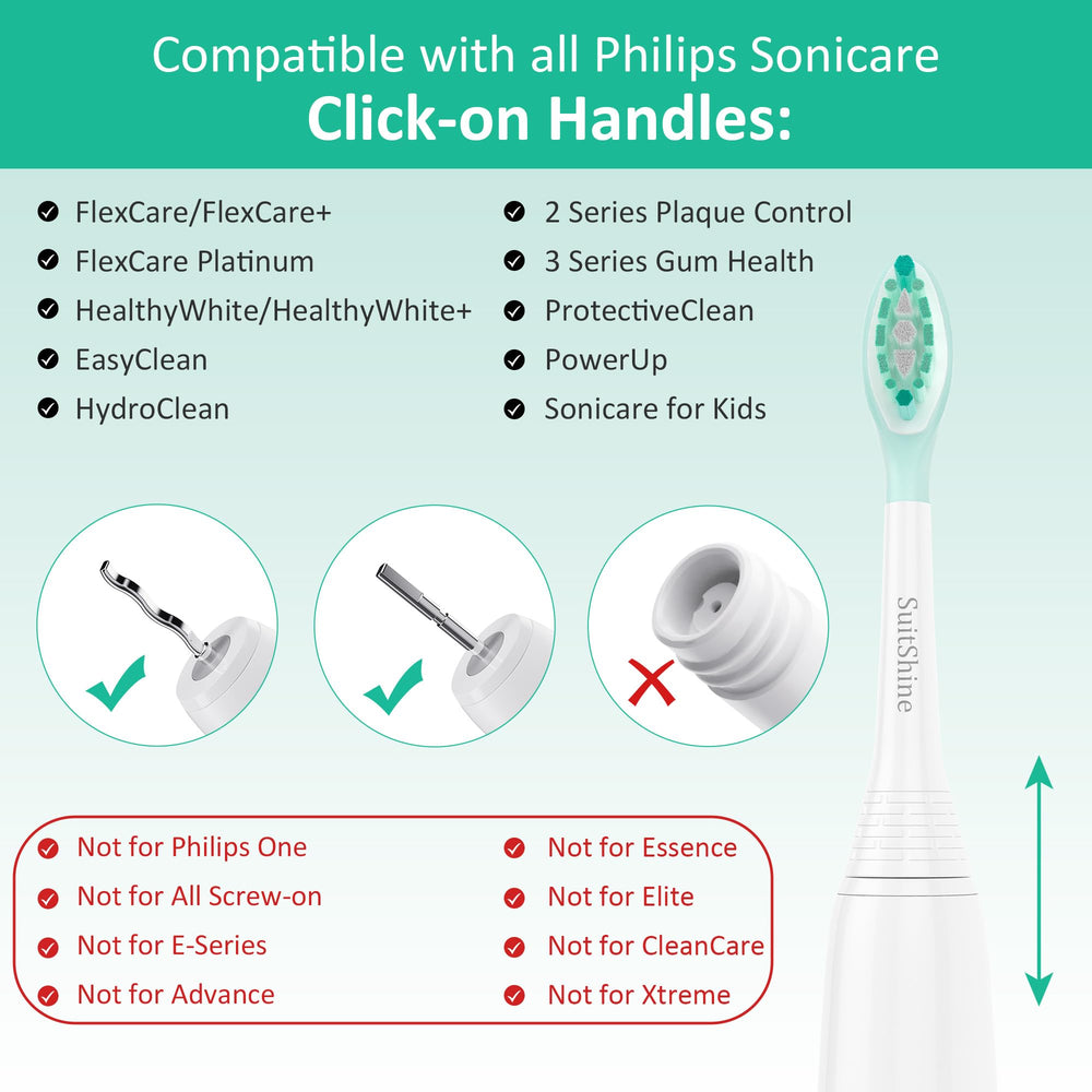 8-pack white Philips Sonicare replacement heads with dust cap