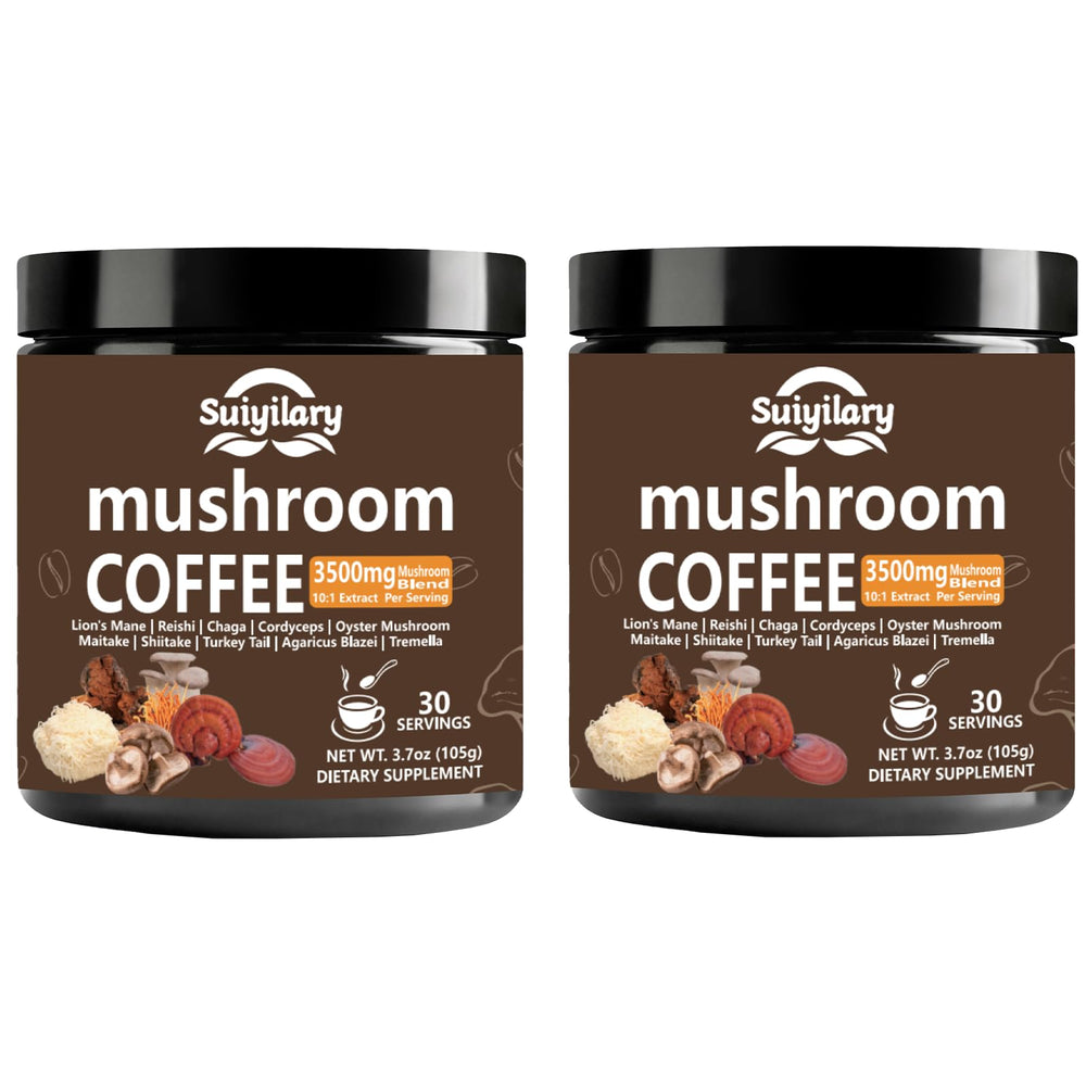 Suiyilary 10 Mushroom Coffee canister with front label