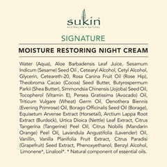 Close-up of creamy texture of Sukin Night Cream
