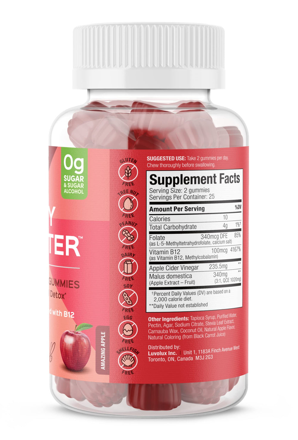 Close-up of apple-flavored gummy