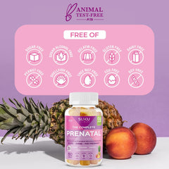 Mom holding SUKU Prenatal bottle in lifestyle shot