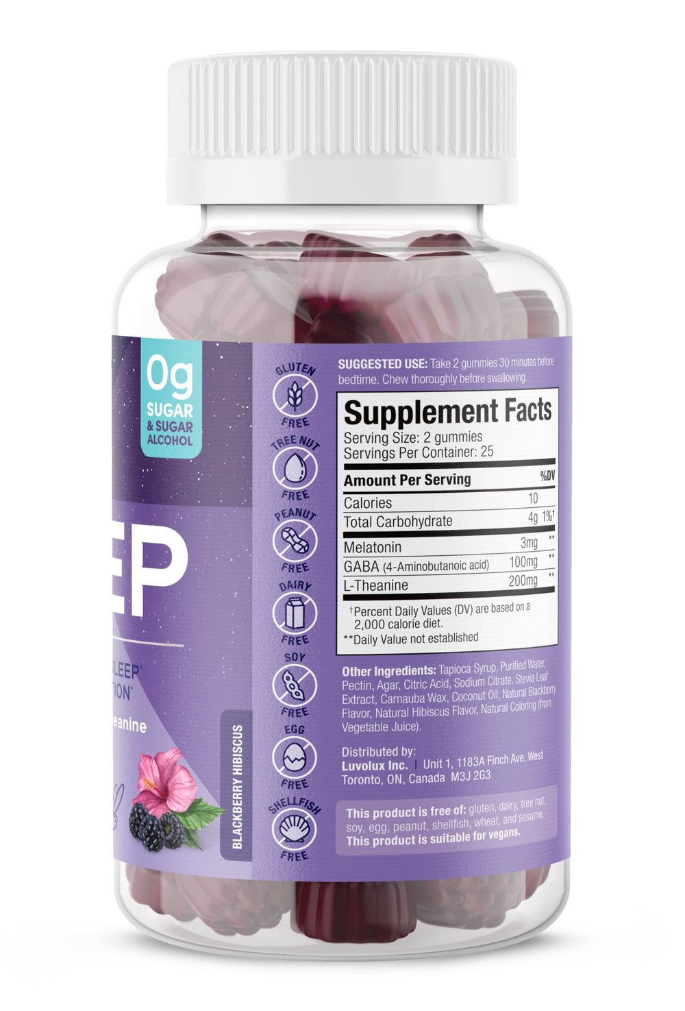 Box and bottle packaging for SUKU Restful Sleep Gummies