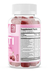 Close-up of the nutrition facts label on SUKU gummies