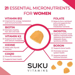 Contains 21 essential micronutrients for women's health