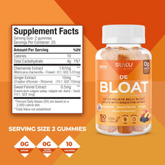 Lifestyle image of Debloat bottle on a kitchen counter