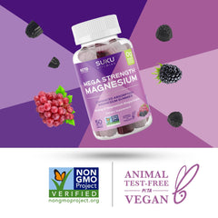 Clean ingredient label for SUKU Magnesium Gummies