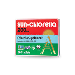 Sun Chlorella 200 mg tablets in bottle