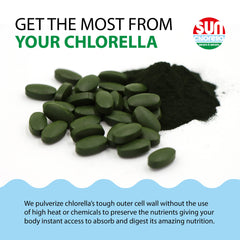 Ingredients list for Sun Chlorella 500mg