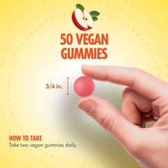 Vegan and Non-GMO label on Sundance Gummies bottle