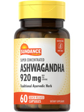 Sundance Ashwagandha 920mg bottle label
