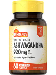 Sundance Ashwagandha 920mg bottle label