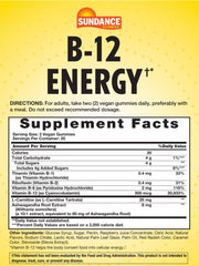 Close-up of Peach Raspberry flavored B-12 energy gummy