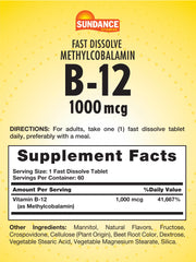 Berry-flavored fast-dissolve Vitamin B12 tablets
