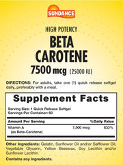 Close-up of a single quick-release Beta-Carotene softgel