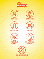 Bottle label showing 30 tablets for Sundance Biotin 5000mcg