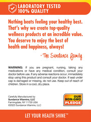 Sundance CoQ10 bottle with lifestyle background