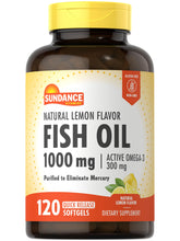 Bottle of Sundance Fish Oil Softgels 1000mg