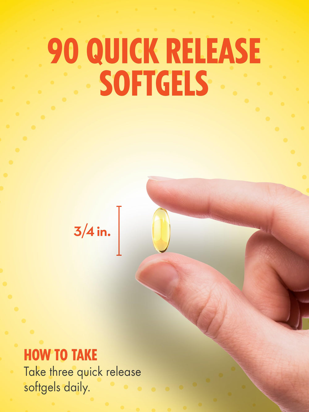 Close-up of quick-release softgel capsules