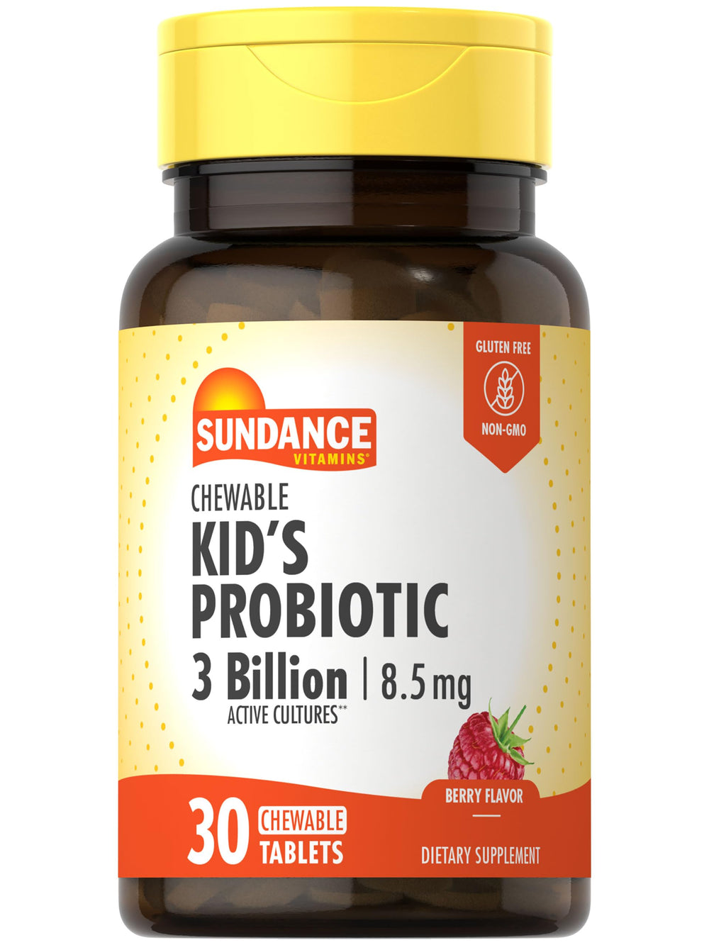 Sundance Kid's Chewable Probiotic bottle with berry chewables
