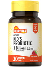 Sundance Kid's Chewable Probiotic bottle with berry chewables
