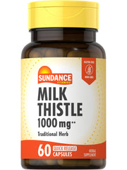 Sundance Milk Thistle 1000mg bottle with 60 quick release capsules