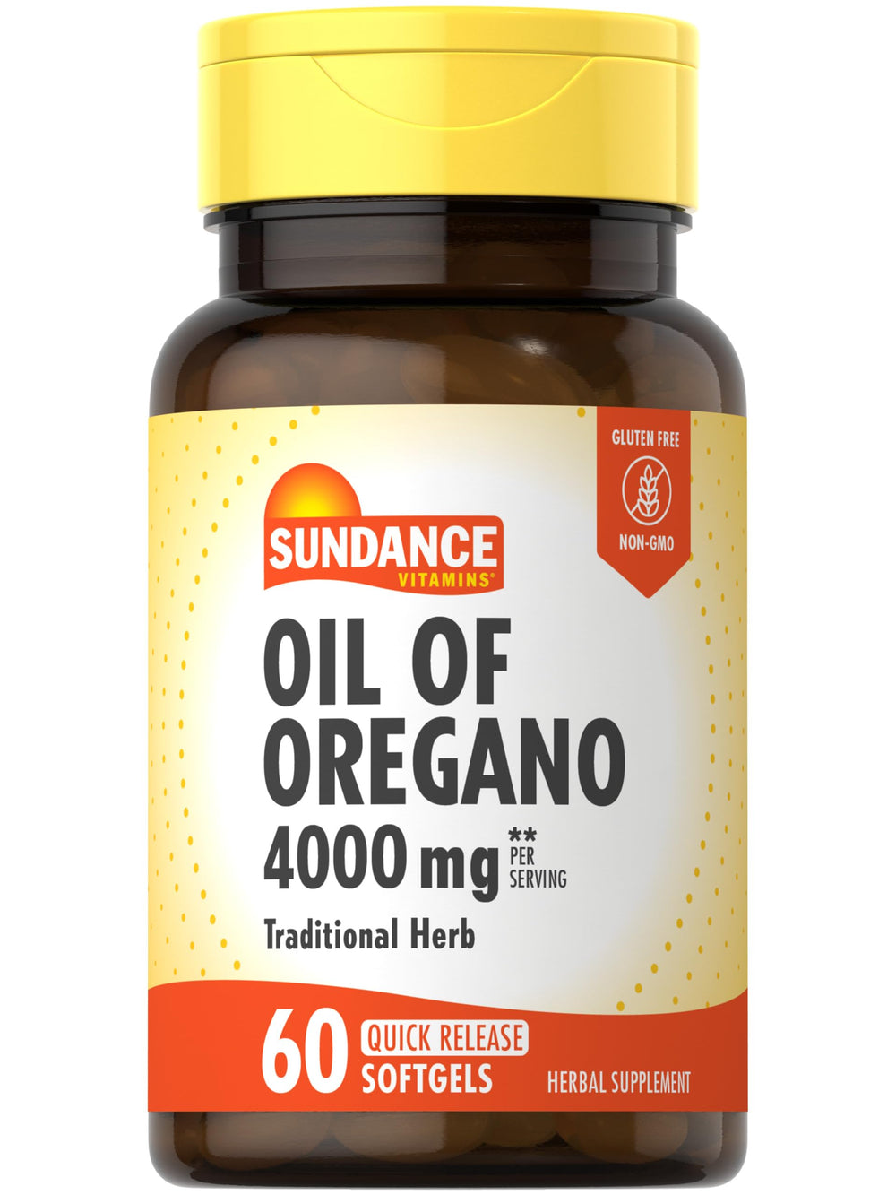 Hero image: Sundance Oil of Oregano 4000mg Softgels bottle