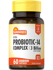 Bottle of Sundance Probiotic-14 Complex with 60 capsules