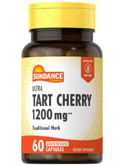 Bottle of Sundance Tart Cherry Capsules 1200mg - 60 count