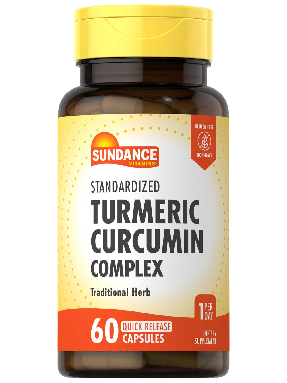Sundance Turmeric Curcumin Complex bottle on white background