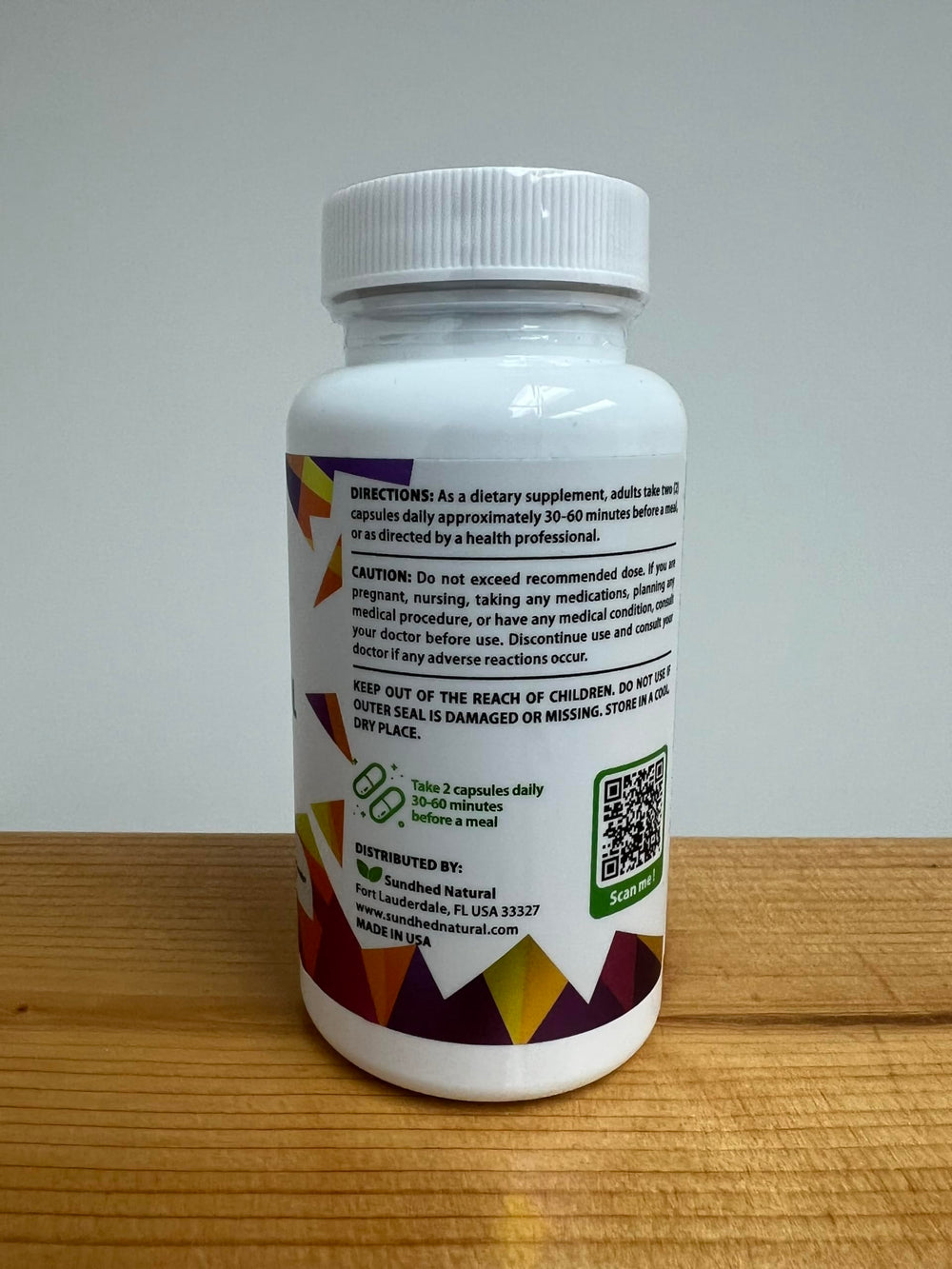 Ingredients label of Sundhed Natural CoQ10 capsules