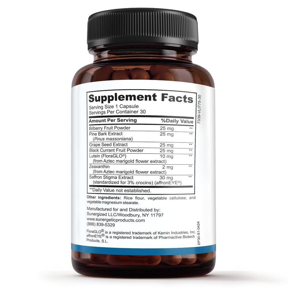 AffronEYE saffron extract with lutein and zeaxanthin components