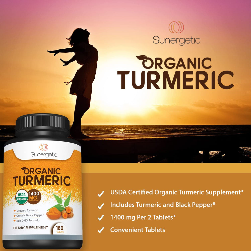 Ingredients panel for Sunergetic Organic Turmeric