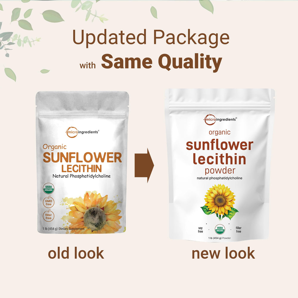 Close-up texture of sunflower lecithin powder