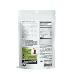 Nutrition and ingredients highlights for Sunfood Chlorella Spirulina Tablets