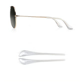 Clear replacement temple tips for metal eyeglasses with anti-slip design